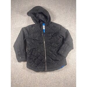Old Navy Boys Black Lightweight Hooded Jacket Water Resistant Boys S 6-7
